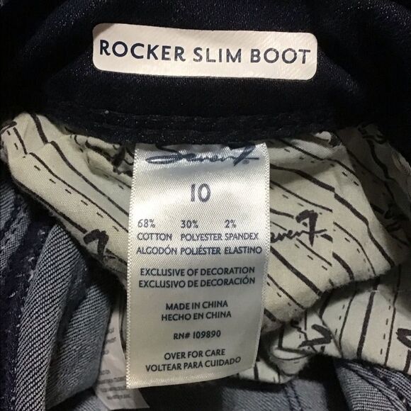 Seven7 Embellished Mid Rise Rocker Slim Boot Jeans 10 NWT - Picture 8 of 9
